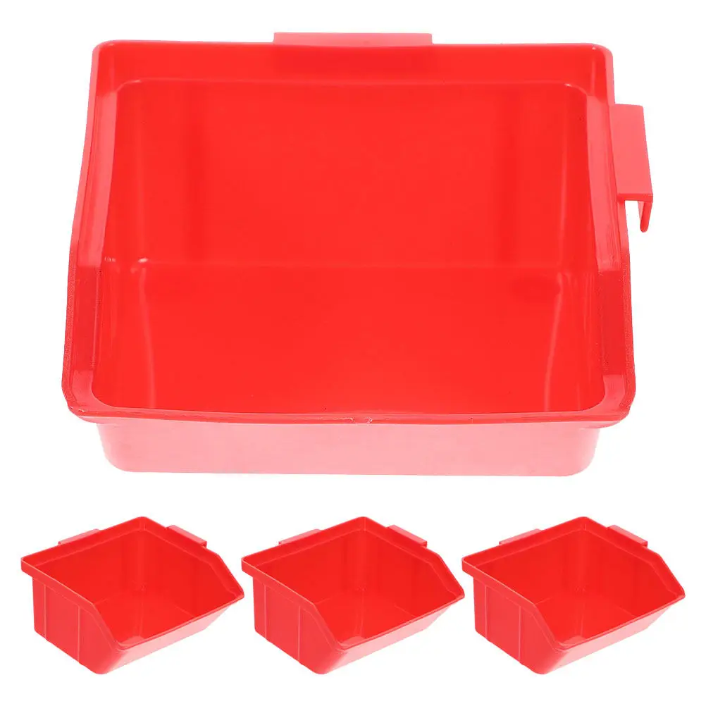 

4Pcs ABS Plastic Stackable Storage Bins Parts Organizer Boxes for Warehouse Shed Tool Garage Storage Solutions