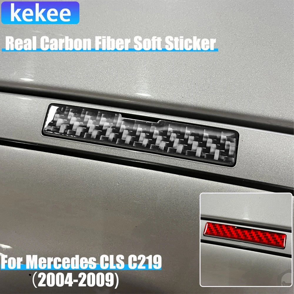 Real Carbon Fiber Car Accessories Roof Decorative Strip Cover Soft Sticker For Mercedes CLS C219 2004 2005 2006 2007 2008 2009