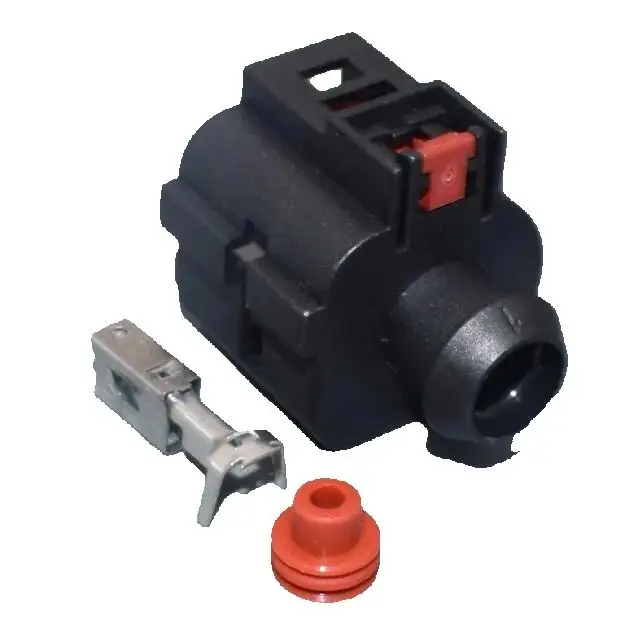 shhworldsea  1 Pin Car Black Connector Waterproof Female Wiring Plug For Golf Touran Polo Car Starter Motor 1K0973751