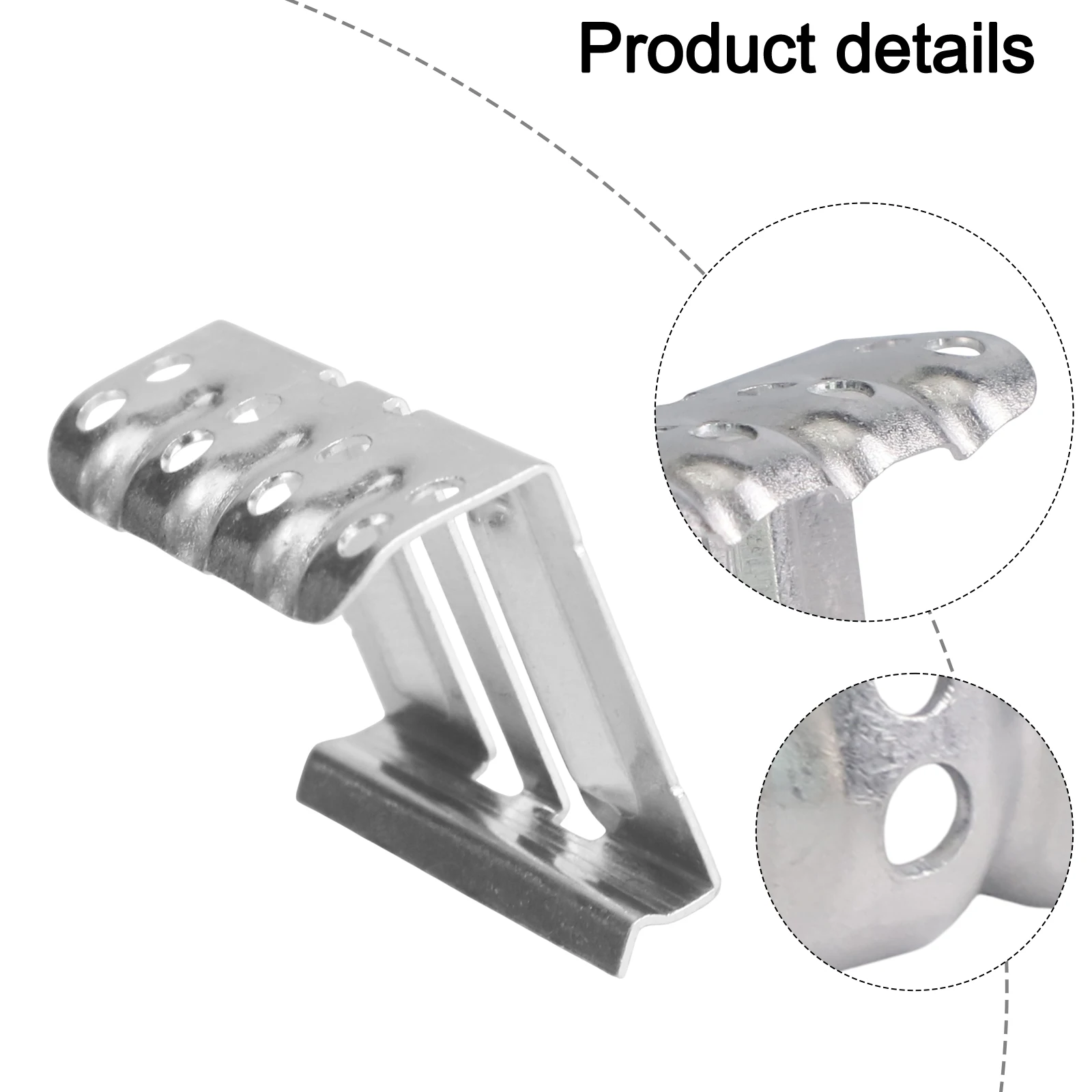 Photovoltaic Module Water Guide Clamp Made from Aluminum Alloy with Openings for Mud Drainage and Flat Design to Avoid Scratches
