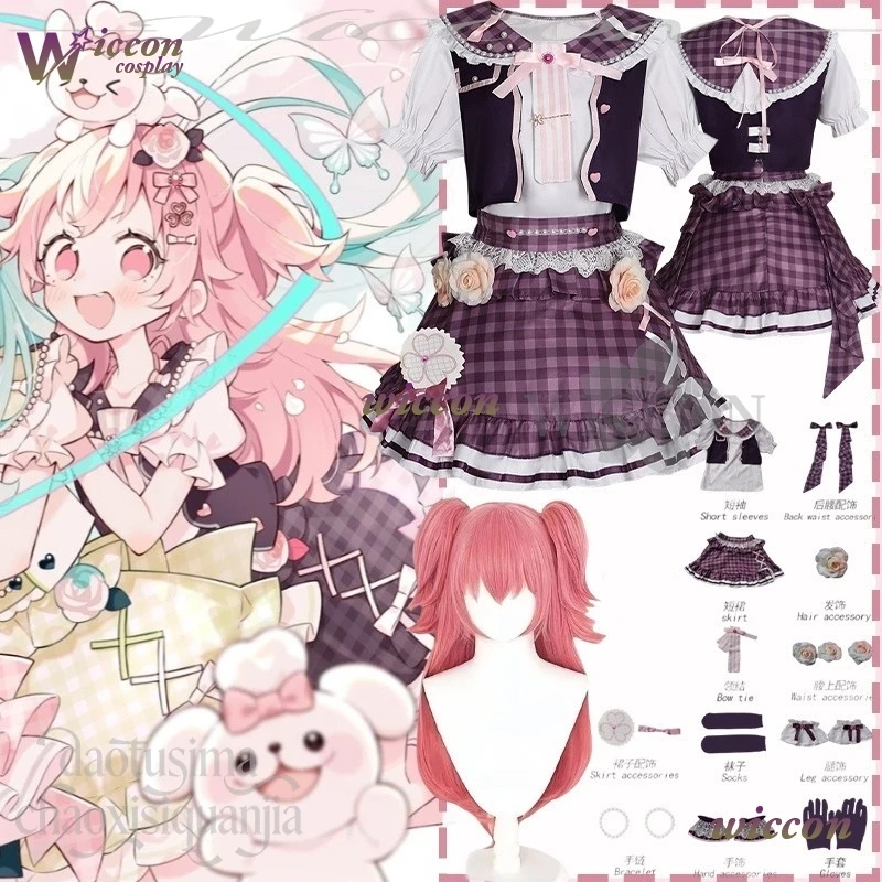 

Костюм Момои Айри фиолетовый Kawaii Sweet Lolita Game Project Sekai Косплей БОЛЬШЕ БОЛЬШЕ СЮМП! 4-летие Джирай Кэй Рождество