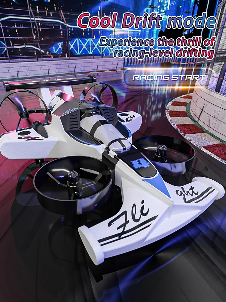 Nouvelle voiture volante télécommandée, quadrirotor bimode terrestre et aérienne, voiture de cascade dérive, cadeau de noël pour garçons