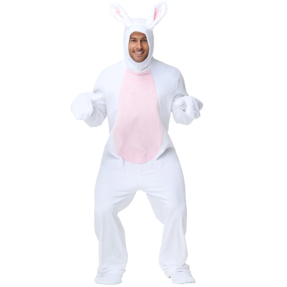 loween Large White Rabbit Plu Rabbit Puppet Stage S Performance Suit Jumpsuit Spwear Play Drama Costume