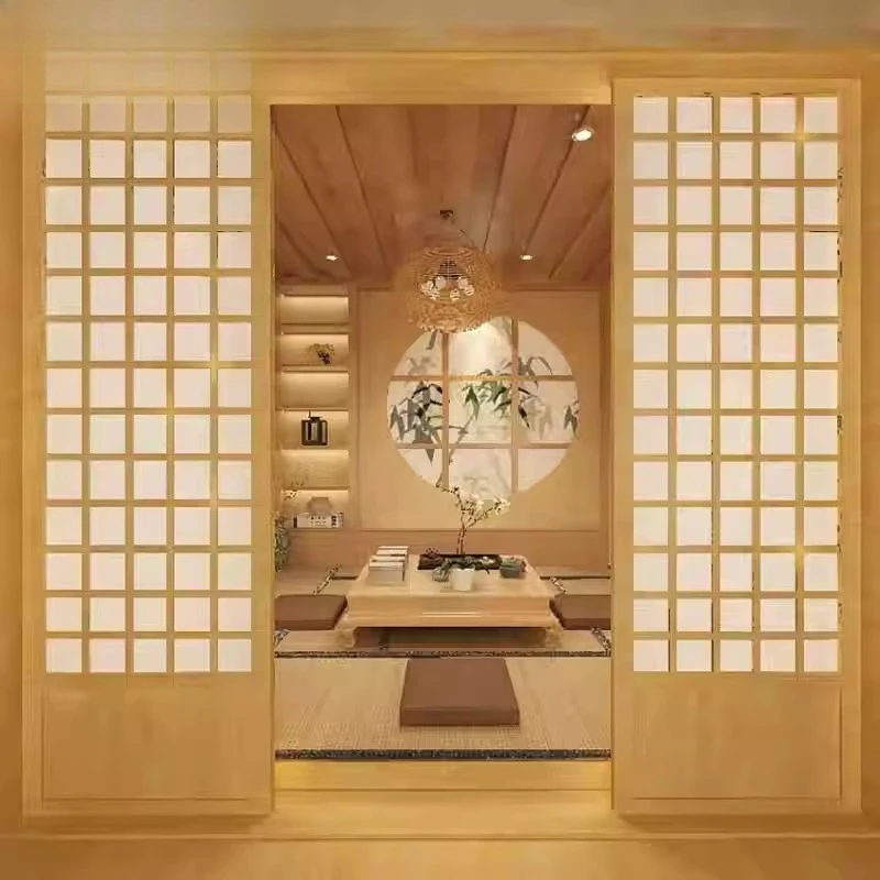 

Folding door, partition lattice door, wooden door, Japanese sliding door