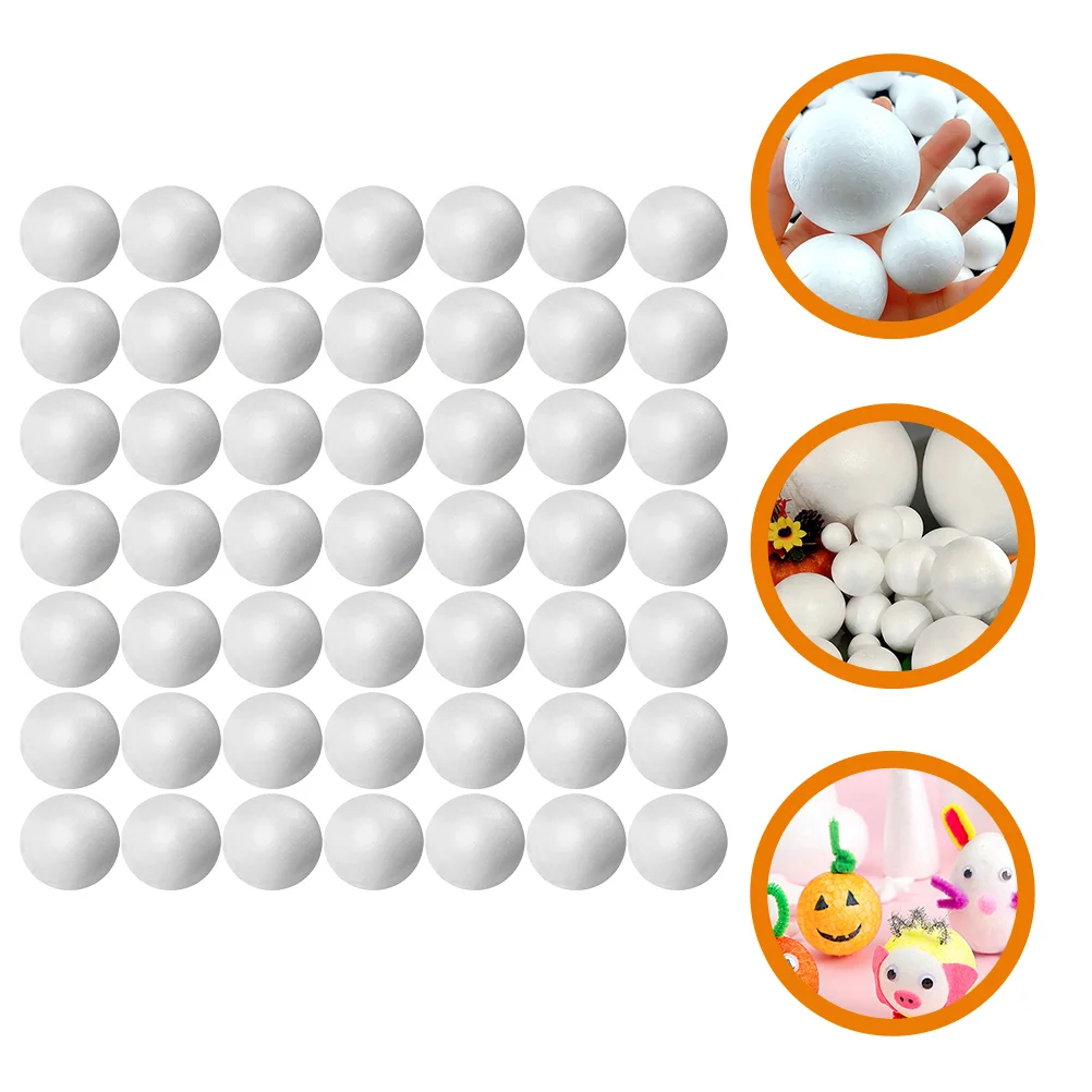 100 stuks schuimknutselset 3 cm ronde blanco schuimballen voor kerstboom bruiloft decoraties handgemaakte speelgoedbenodigdheden lichtgewicht