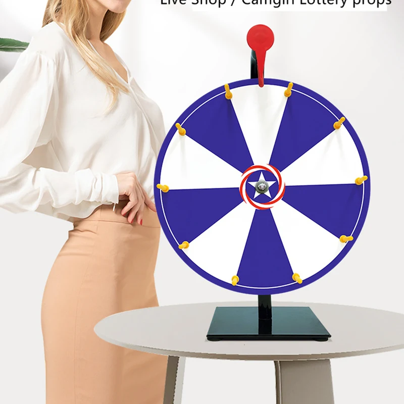 

Rewritable Rorating Board Classroom Lottery Draw Drawer Spinner Lucky Wheel Spin Teaching Aids Party Games 30/40/50cm Iron Stand