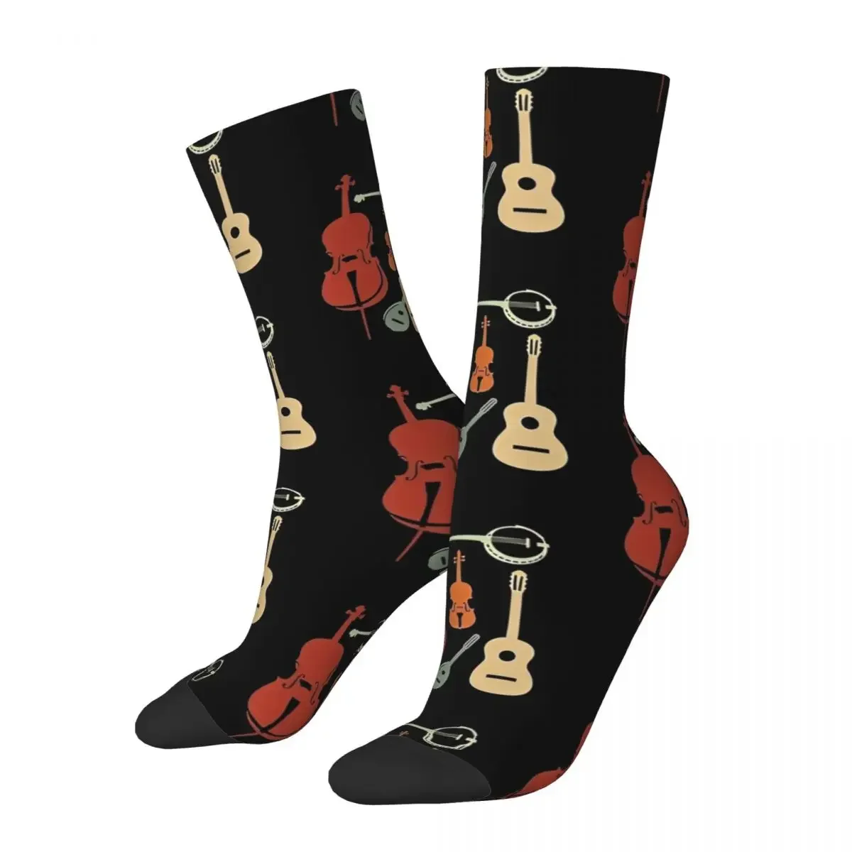 Unisex Men Socks Bass Guitar Stockings Autumn Gothic Soft Breathable Socks Design Running Sports Anti Sweat Socks