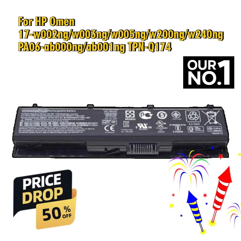 

For HP Omen 17-w002ng/w003ng/w005ng/w200ng/w240ng PA06-ab000ng/ab001ng TPN-Q174
