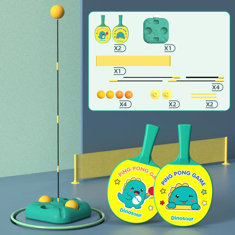 Kdis entrenador de tenis de mesa, juguete de Ping Pong de eje suave elástico divertido de dibujos animados, interacción entre padres e hijos, juguetes deportivos al aire libre para jardín de infantes