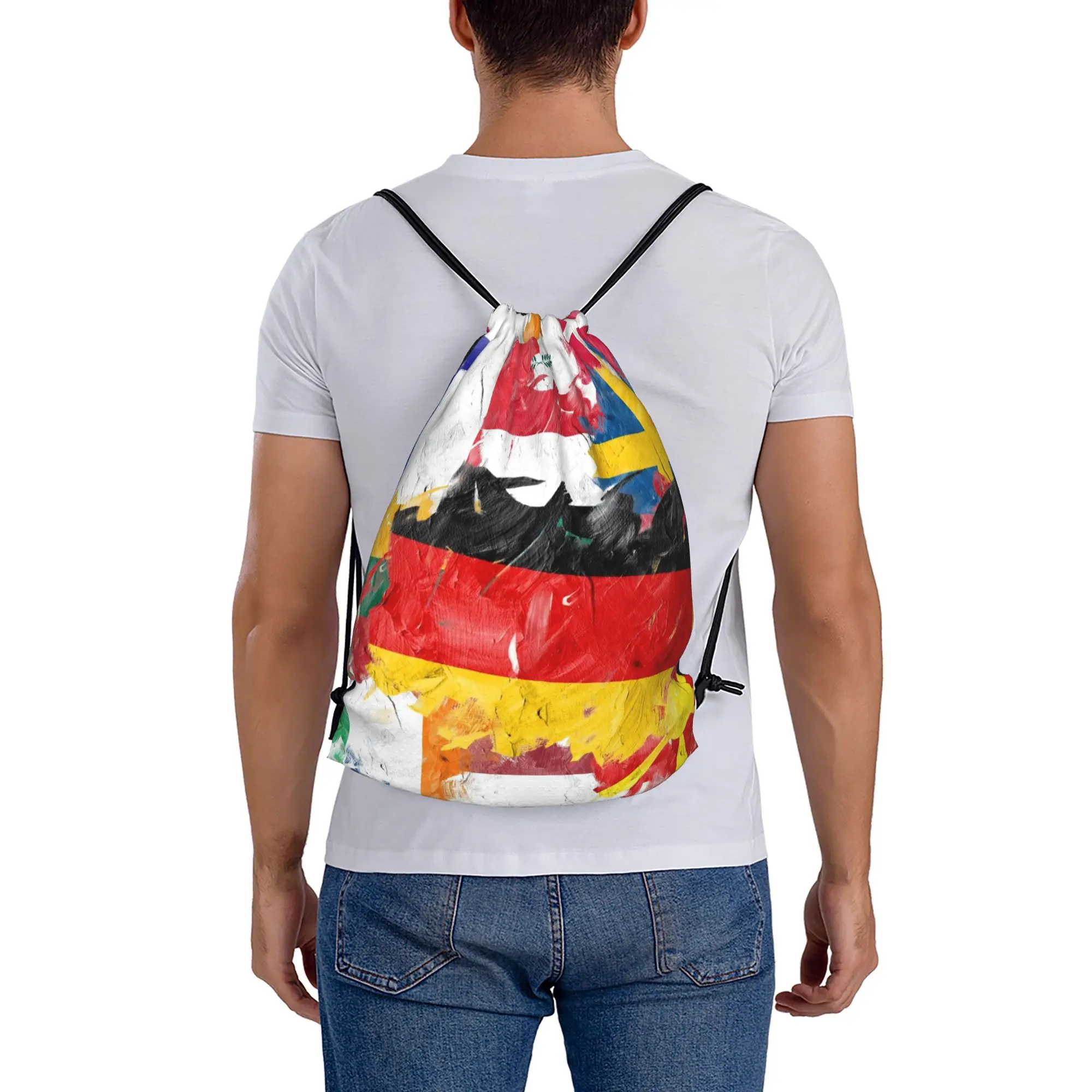 Soccer Football Fan Merch 6  Portable Sports Drawstring Backpack Riding Backpack Gym Shoes Drawstring Bags