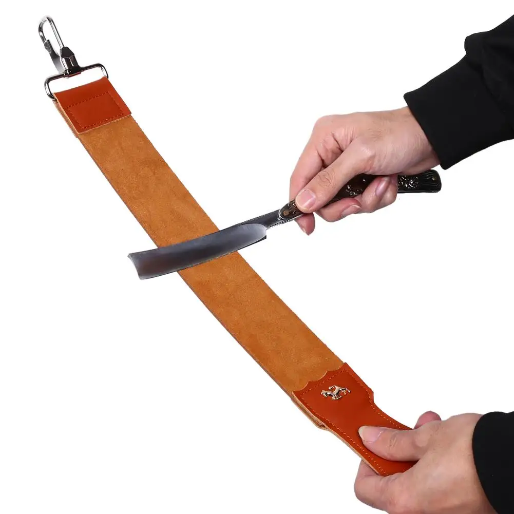 EECOO Genuine Leather Strop  for Barber Straight Razors & Folding Knives - Premium Sharpening Tool