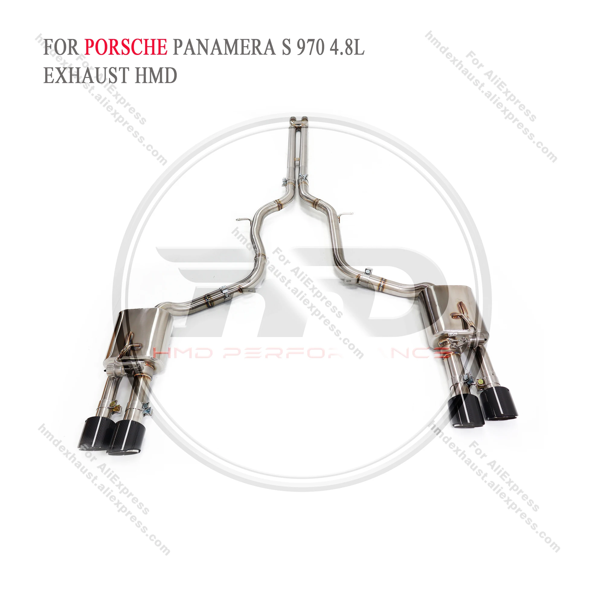 

Выхлопная система Catback для Porsche Panamera Turbo 970 4.8T, нержавеющая сталь, с регулируемым глушителем и трубой 70 мм, HMD
