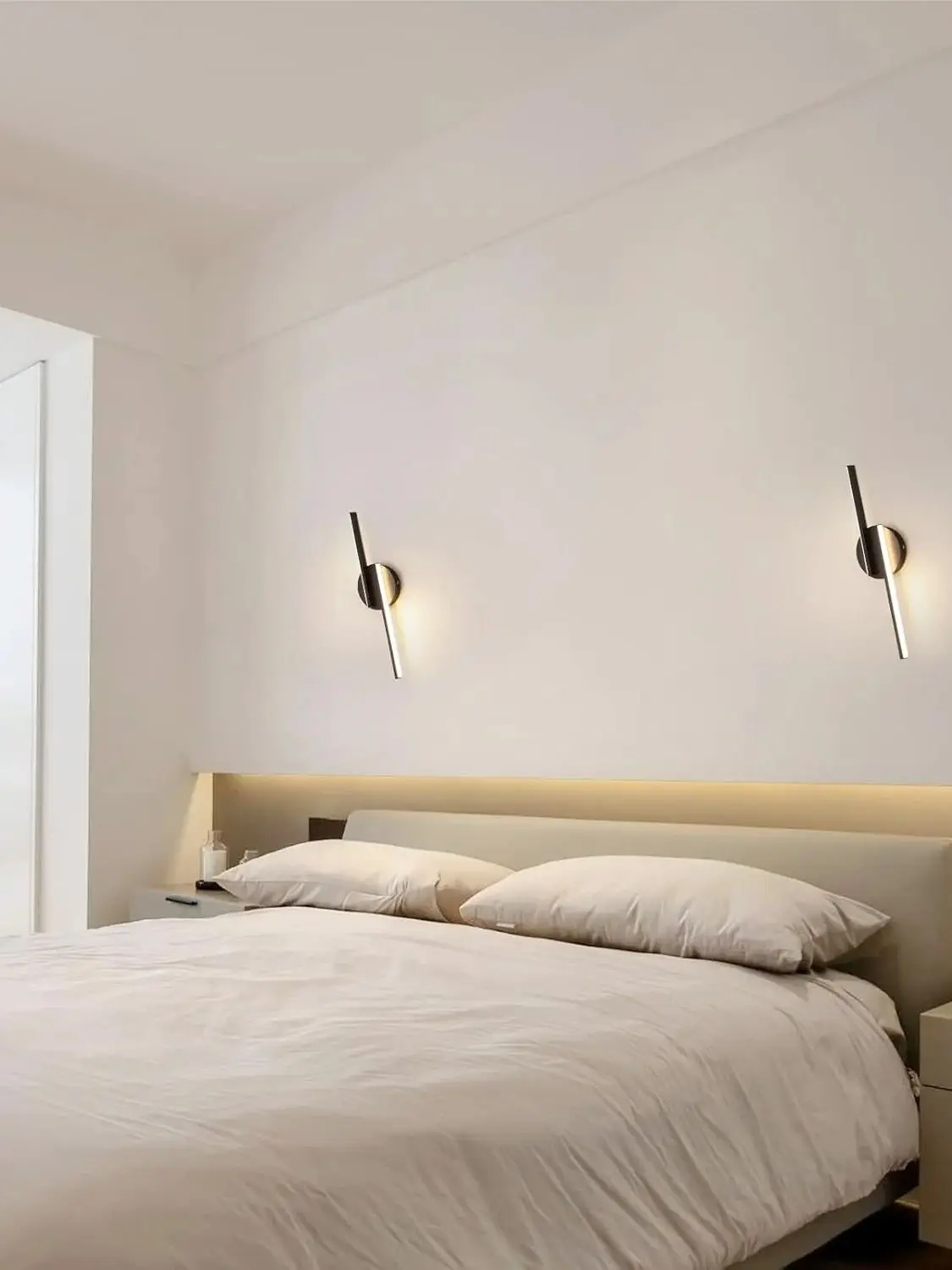 Schwarze LED-Wandleuchte, 1800 Lumen, 3500 K, warmweißes Licht, Innenraum-Deckenleuchte, LED-Wandleuchten für Wohnzimmer, Schlafzimmer, Flur, Treppenhaus, Wohnbereich. – Detail 2