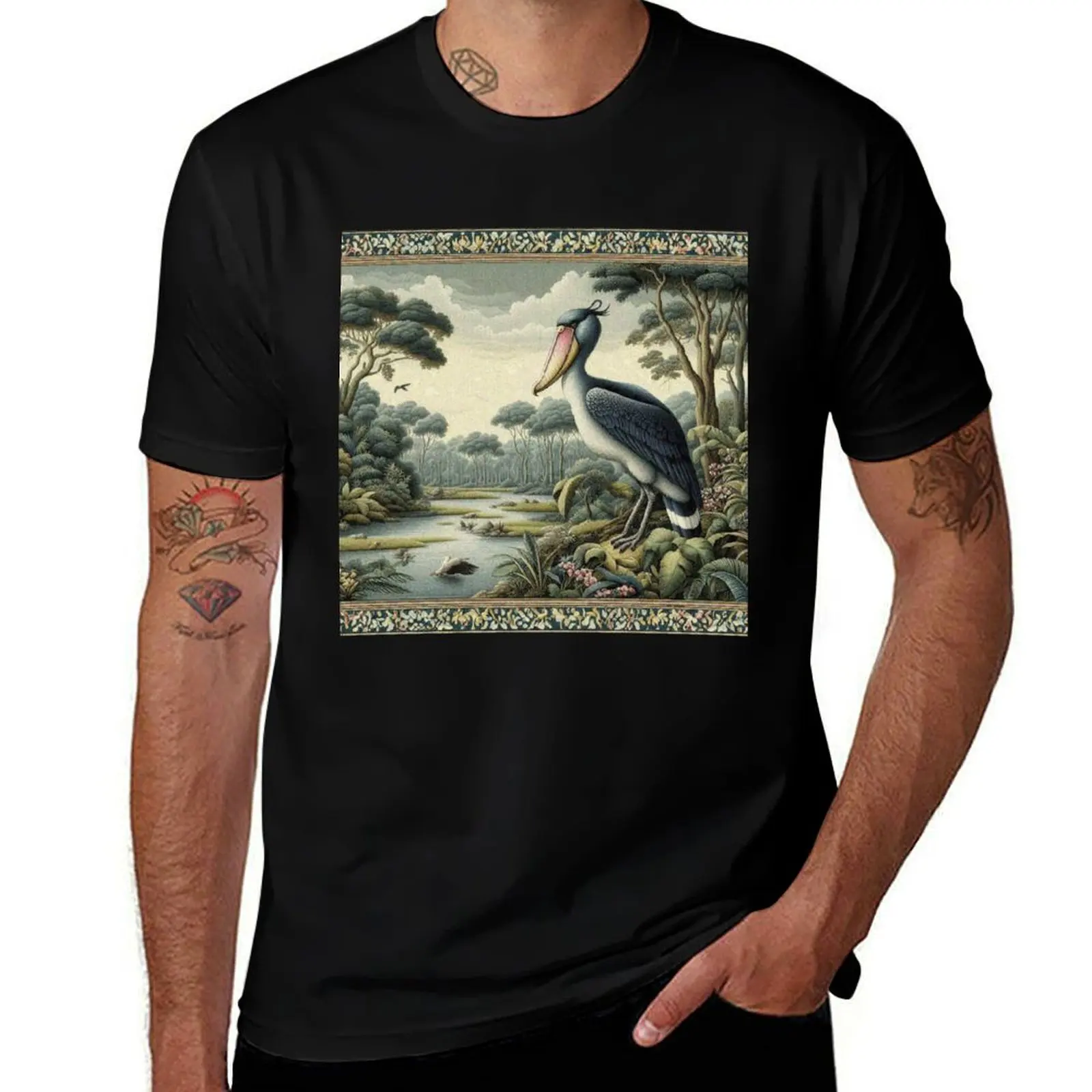 

Shoebill Bird T-Shirt man t shirt cotton high quality funny t shirts dark humor T-Shirt
