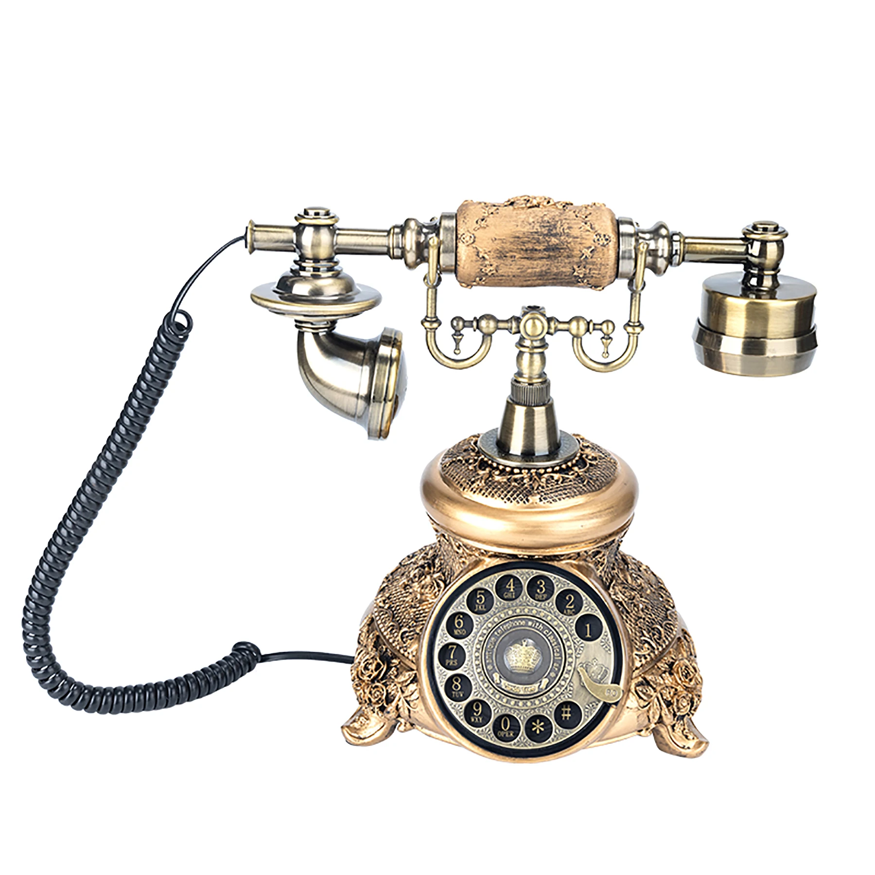 retro roulette dial telephone 60s old landline decoration gift European home office wired landline  Antique phone Rotary