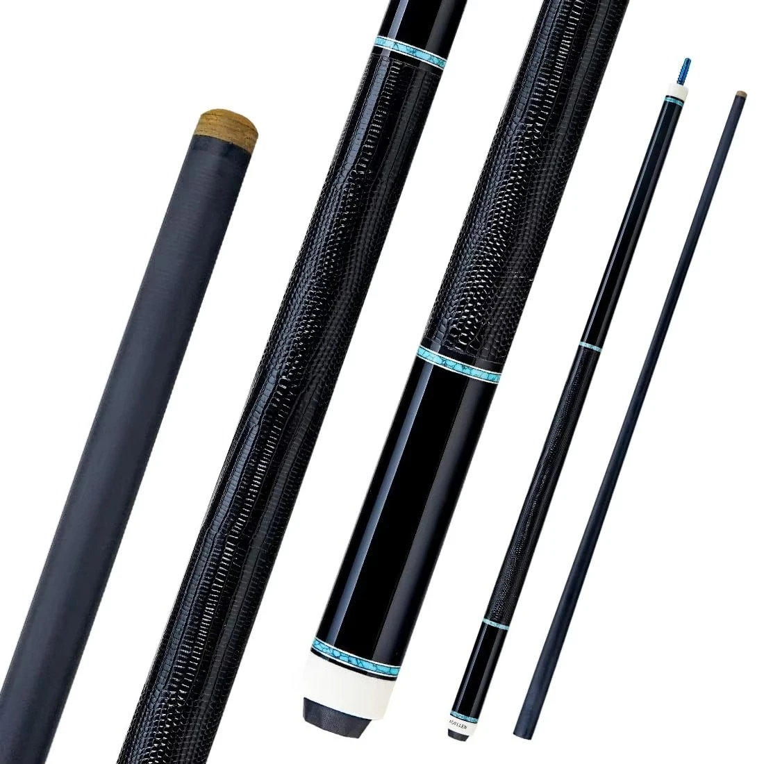 

Pool Cue Carbon Fiber 12.5mm Cue Ebony Butt Turquoise Ring True Inlay Cue Stick Billiard