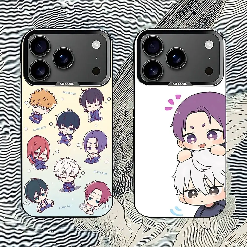 

Blue Lock Anime Black Phone Case Compatible with iPhone 17 16 15 14 13 12 11, Pro, Max, Plus, E, Air, Mini
