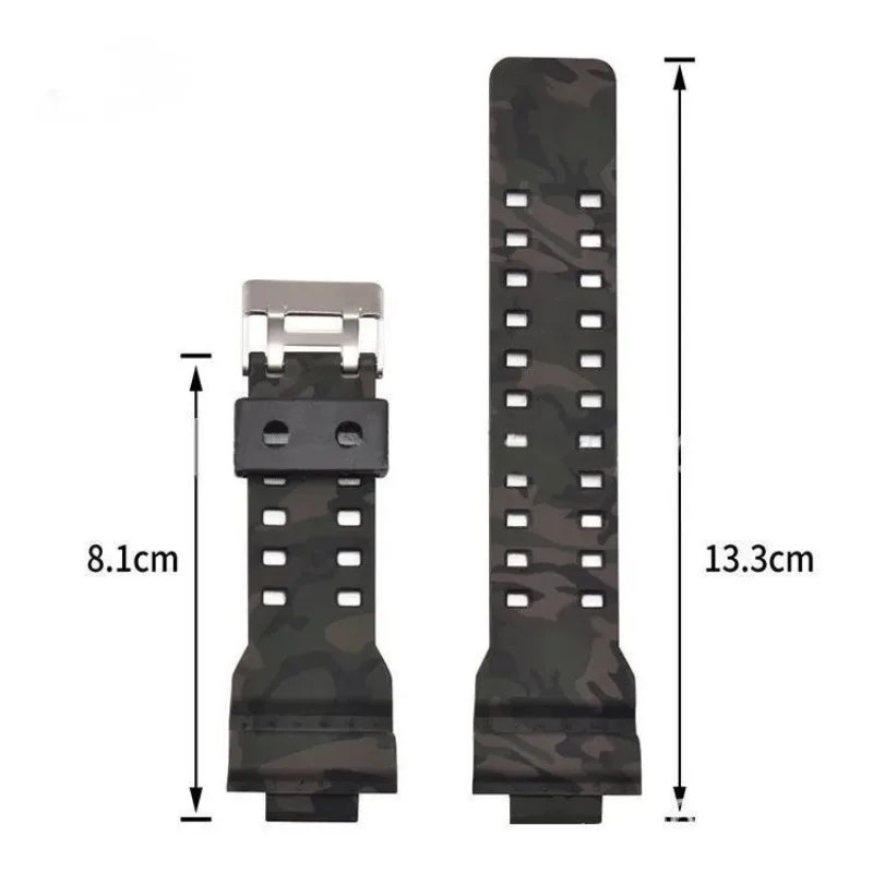 16mm Silicone Watchband For GA-110 GA-100 GA-120 Camouflage Rubber Waterproof Men Watch Band Strap