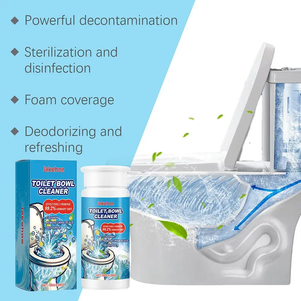 Fast Foam Splash Toilet Bowl Foaming Powder Toilet Eliminate Prevent Cleaning Odor Stain Sink Cleaner Tank Blockage Powder Q8G9