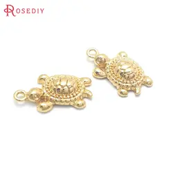 10PCS 18K Gold Color Tortoise Charms Pendants High Quality Necklace Earrings Diy Jewelry Accessories Rosediy official-website