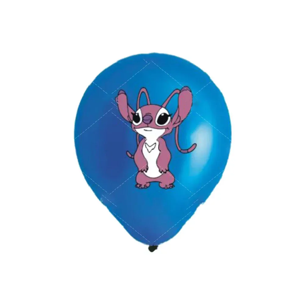 Disney-Juego de globos de látex con temática de Lilo & Stich para niños, suministros de utilería para decoración de fiesta de cumpleaños, Kawaii Stitch, 18 piezas