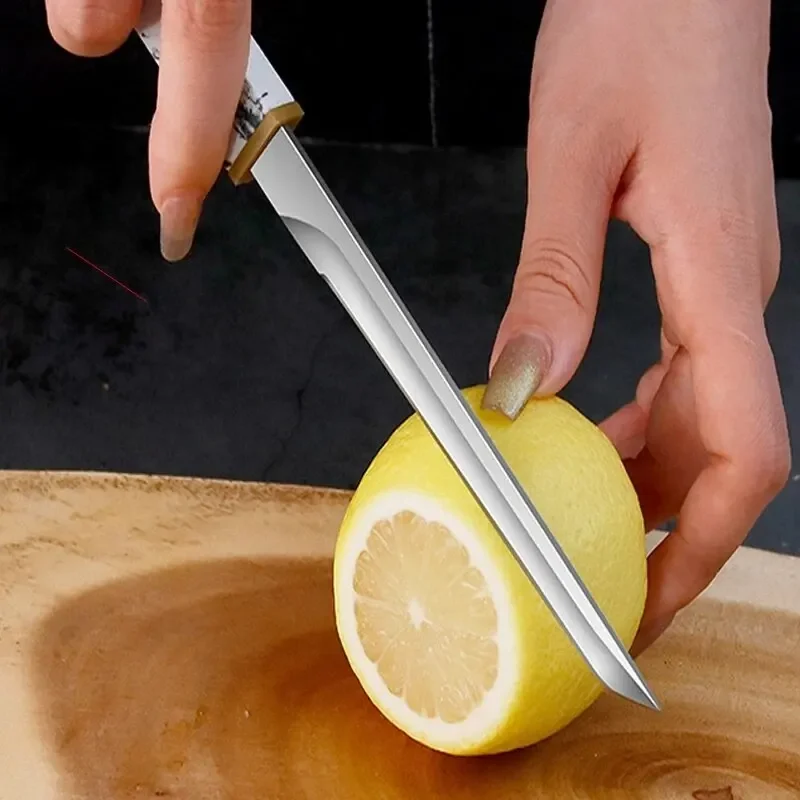 High Hardness Kitchen Knife Sharp Portable Pocket Fruit Knife With Sheath Knife/peeler Knives Accessories Dining Bar Home Garden