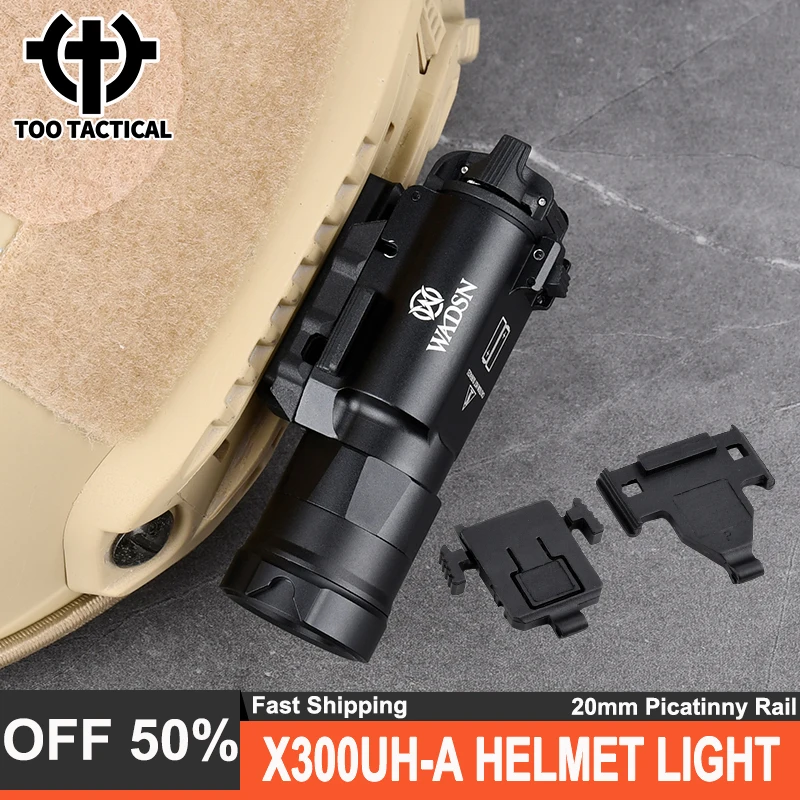 

NEW WADSN Metal X300UH-A Hanging Scout Lamp X300uh-a High Power Hunting Flashlight White LED Pisto light X300 Helmet Spotlight