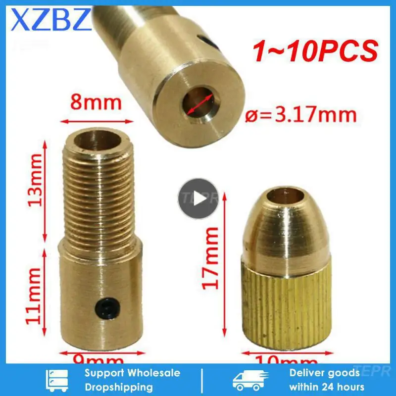 

1~10PCS Set Brass Collet Mini Drill Chucks For Electric Motor Shaft Drill Bit Tool Chuck Adapter Quick Release Keyless Bit Adapt