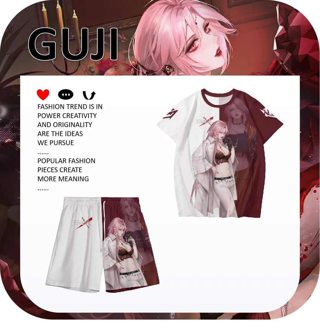 Chelsea Earl Pain Set Short Sleeve T-Shirt Pants for Men And Women Youthful Breathable Polyester Fiber Gaming Theme Casual Wear