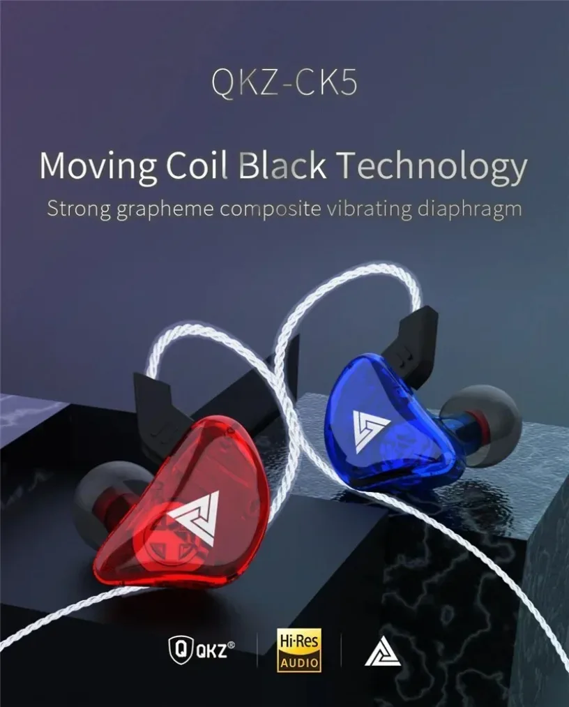 QKZ AK3 HiFi 3,5-mm-Kopfhörer mit Mikrofon, Bass, Geräuschunterdrückung, für Sport, Gaming, Musik, Stereo-Sound, Ohrhörer – Detail 25