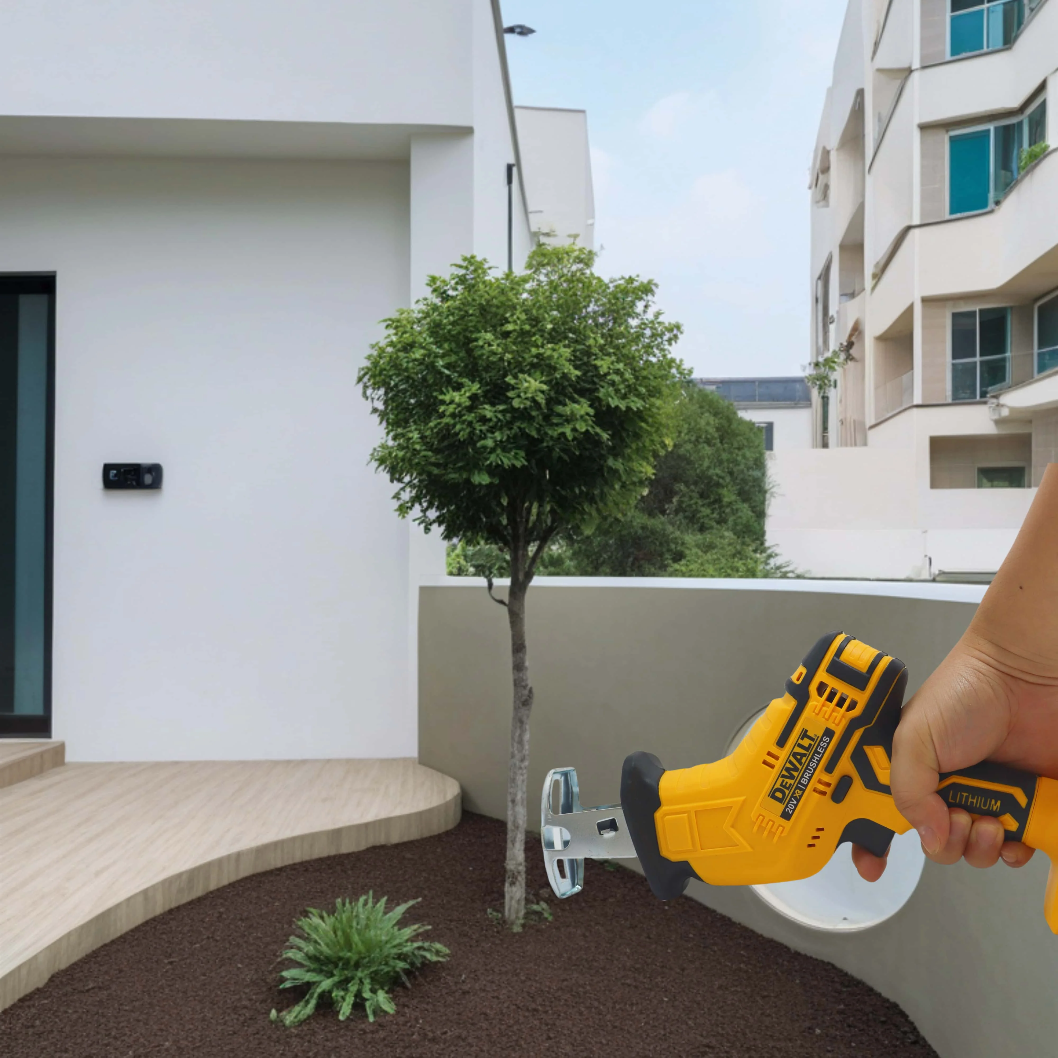 

Dewalt Wireless electric alternating chainsaw, garden tool, used for cutting trees/wood/plastic/pipes, household appliances