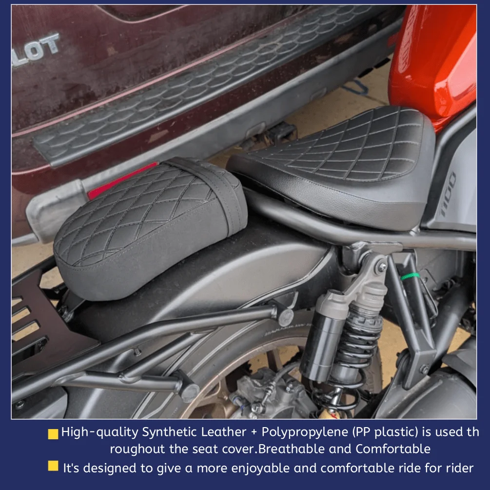 For Honda Rebel CM CMX 300 500 2017-2026 2025 CM500 CMX500 CMX300 Rear Seat Cushion Motorycle Passenger Seat Pad Accessories