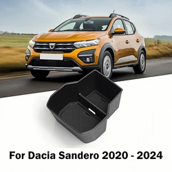 For Dacia Sandero 2020 2021 2022 2023 2024 Center Console Armrest Storage Box Car Tray Organizers Accessories Tidying