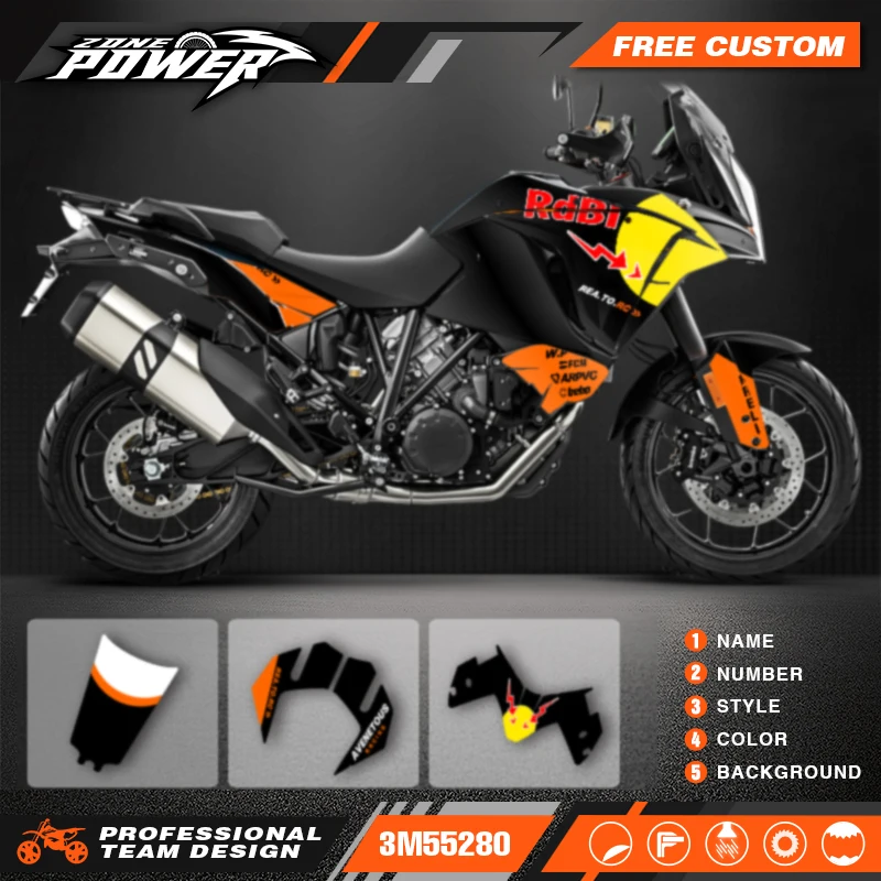 Powerzone Graphics Motorcycle Decal Sticker Deco Kits For KTM ADV1290 ADVENTURE ADV-R ADV-S 2017 2018 2019 2020 Customized 03