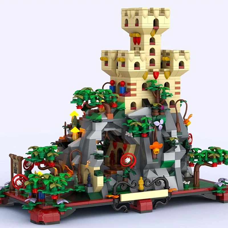 1473 pièces MOC Mini CASTLE ROCK 1 THE CAVE Modèle de blocs de construction Architecture Cadeau de Noël DIY Idée créative Jouets Éducation Brique