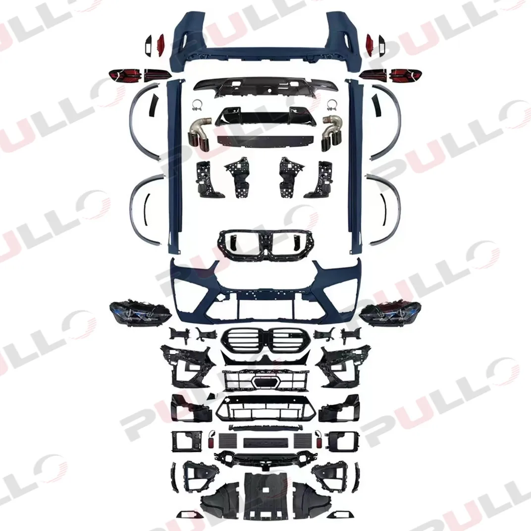 Body kit for BMW X5 G05/G18 2019-2022 change to 2023 X5M include front and rear bumper with grille and auto lamps side skirt