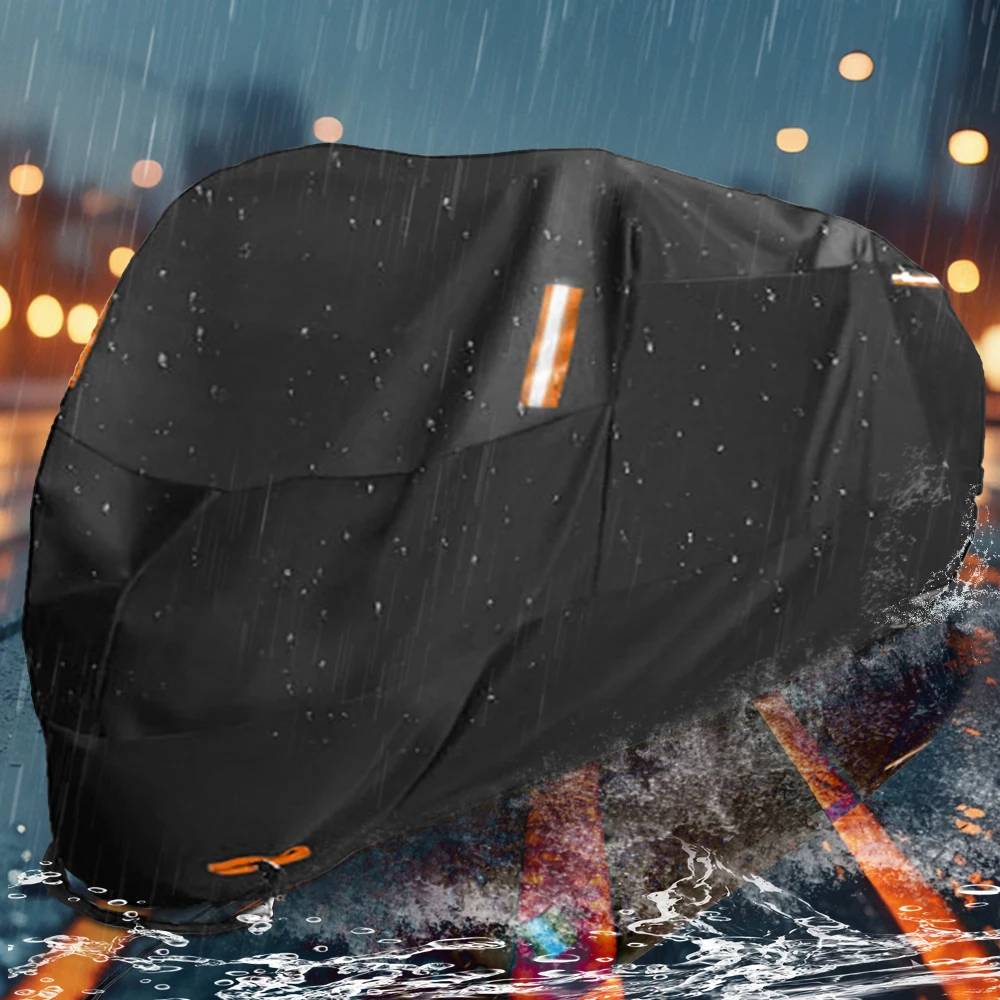 

Универсальный чехол для мотоцикла 300D из ткани Оксфорд, водонепроницаемый, пылезащитный, непромокаемый, снежный, устойчивый к ультрафиолетовому излучению чехол для мотоцикла