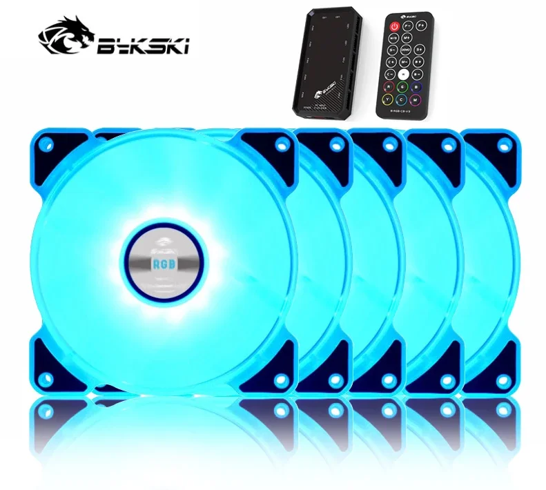 

Bykski Water Cooling Radiator Fan Computer PC Case Fan 120mm Adjustable LED Light 12v RGB,CF-APR Controller Heatsink Cooler Mute