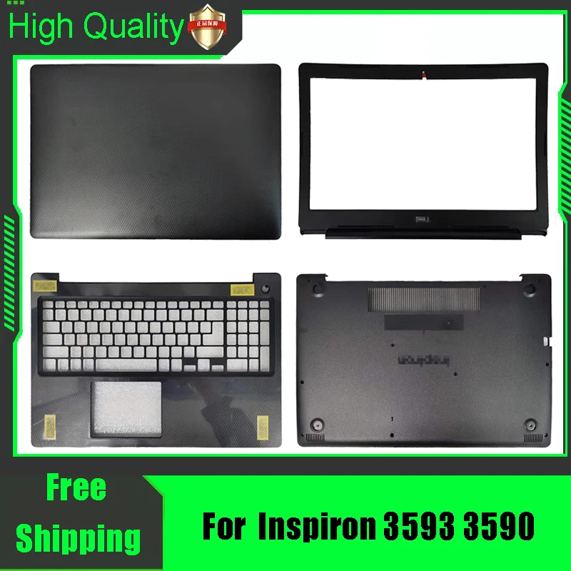 For DELL Inspiron 3593 3590 Laptop LCD Rear Lid Back Top Cover Front Bezel Palmrest Upper Bottom Base Case Housing Shell Black