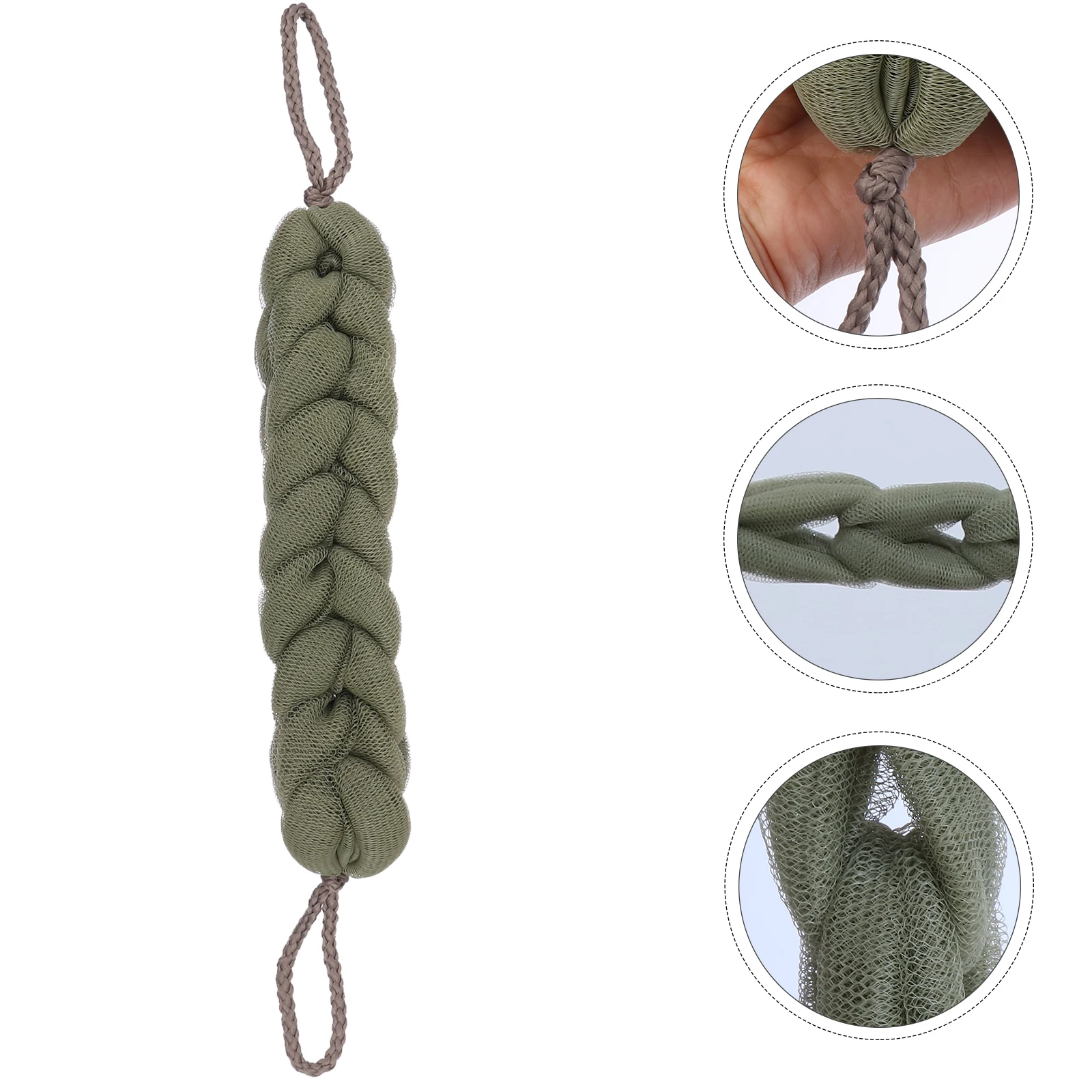 

Long Rubbing Back Strip Bath Bubble Making Mesh Strip Body Washing Tool For Exfoliating Clean Pores Shower Scrubber