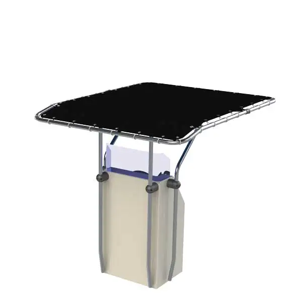 T-Top Retractable untuk Kapal Laut, Tinggi 2m, Pipa Aluminium 32mm, MA 082