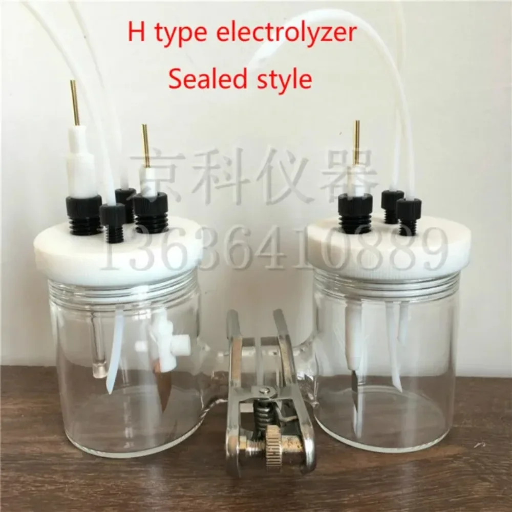 2025 Model H Sealed Electrolyzer CH2010 Can Exchange Ion Membrane H Type Electrolysis Tank And Matching Electrode