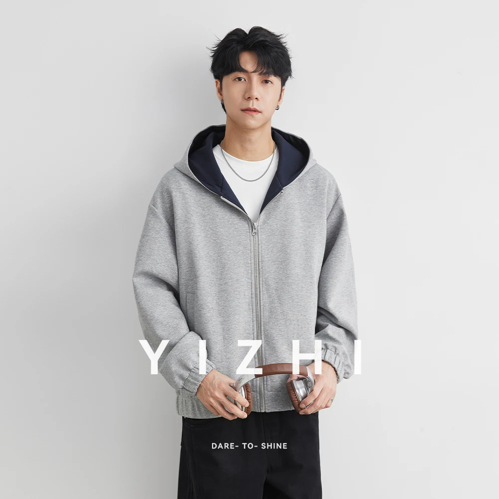 

Fashion Men Zip Hoodie Autumn Warm Casual Sweatshirt Y2K With Hooded Face Pocket Zipper Design Sports Jacket Outdoor Activities