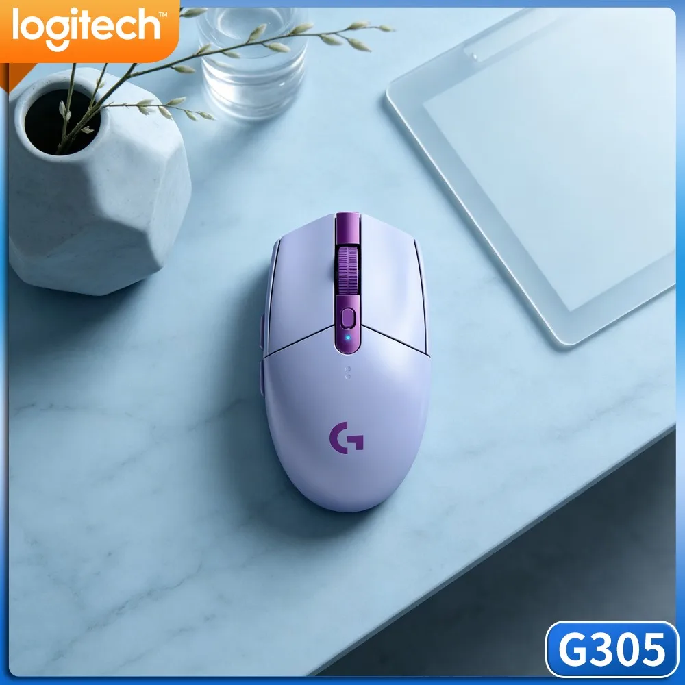 G305 Logitech Gaming Mouse LIGHTSPEED Tech HERO 12000 DPI 6 Programmable Buttons 250H Battery For PC Mac Gamers