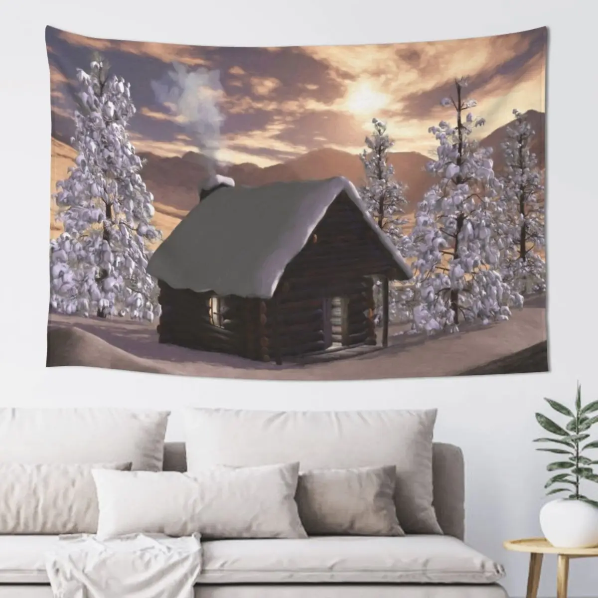 

Winter Cabin Tapestry Room Decor For Girls Wall Art Decorative Wall Murals Tapestry