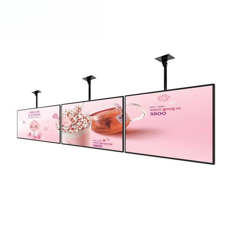 

43-Inch slim 350 nits 500 nice fast food coffee shop wide edge digital menu board installation