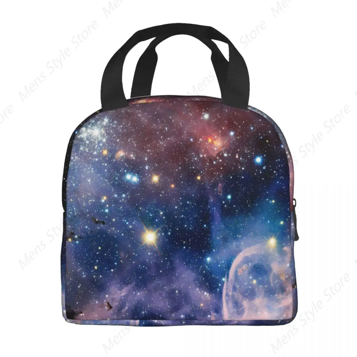 Custom Stars Galaxy Space Lunch Bag Men Women Cooler Thermal Insulated Lunch Box for Student School