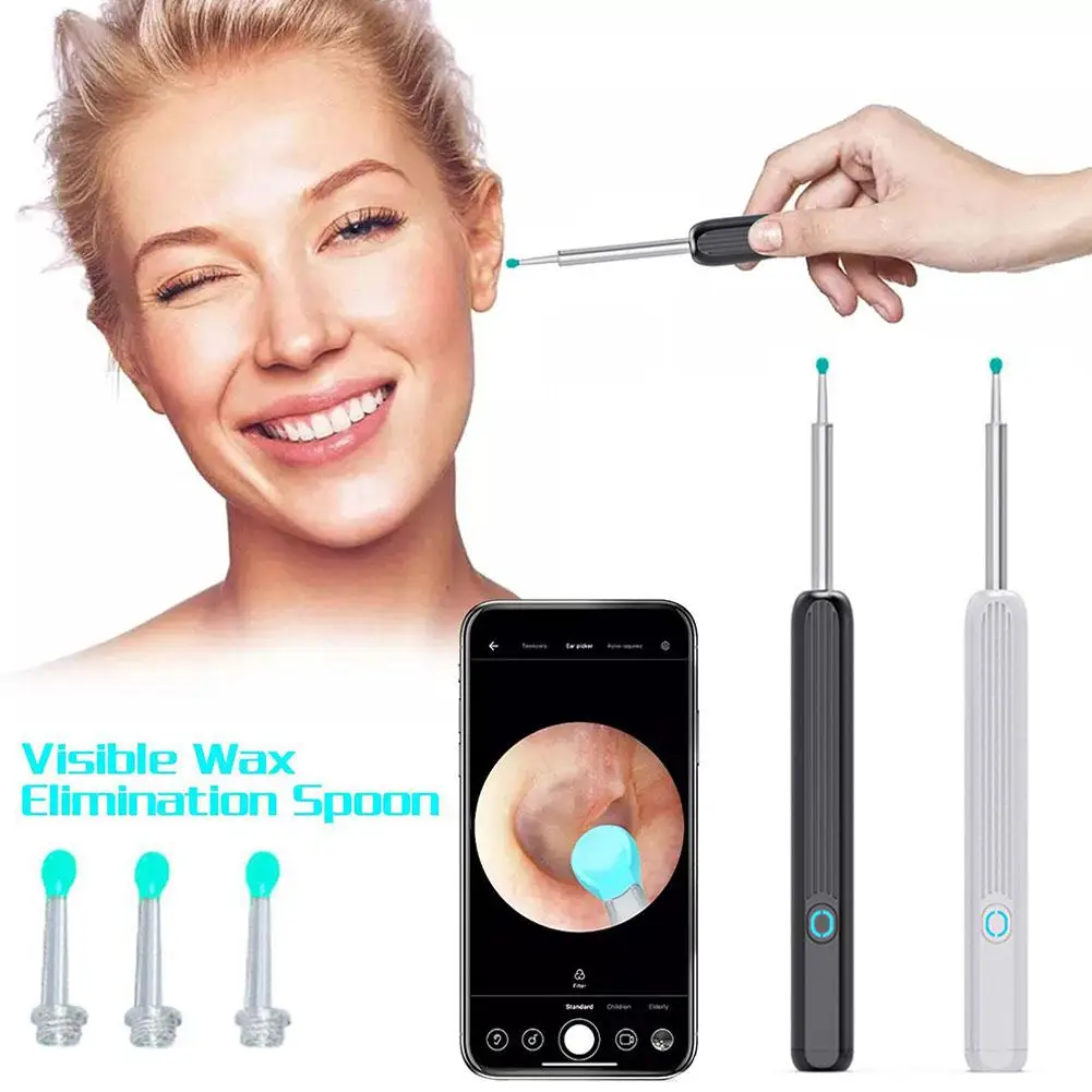 Wireless Smart Visual Ear Cleaner NE3 Endoscope Sticks Kit Tool - Otoscope Ear Wax Removal Camera for Ear Care