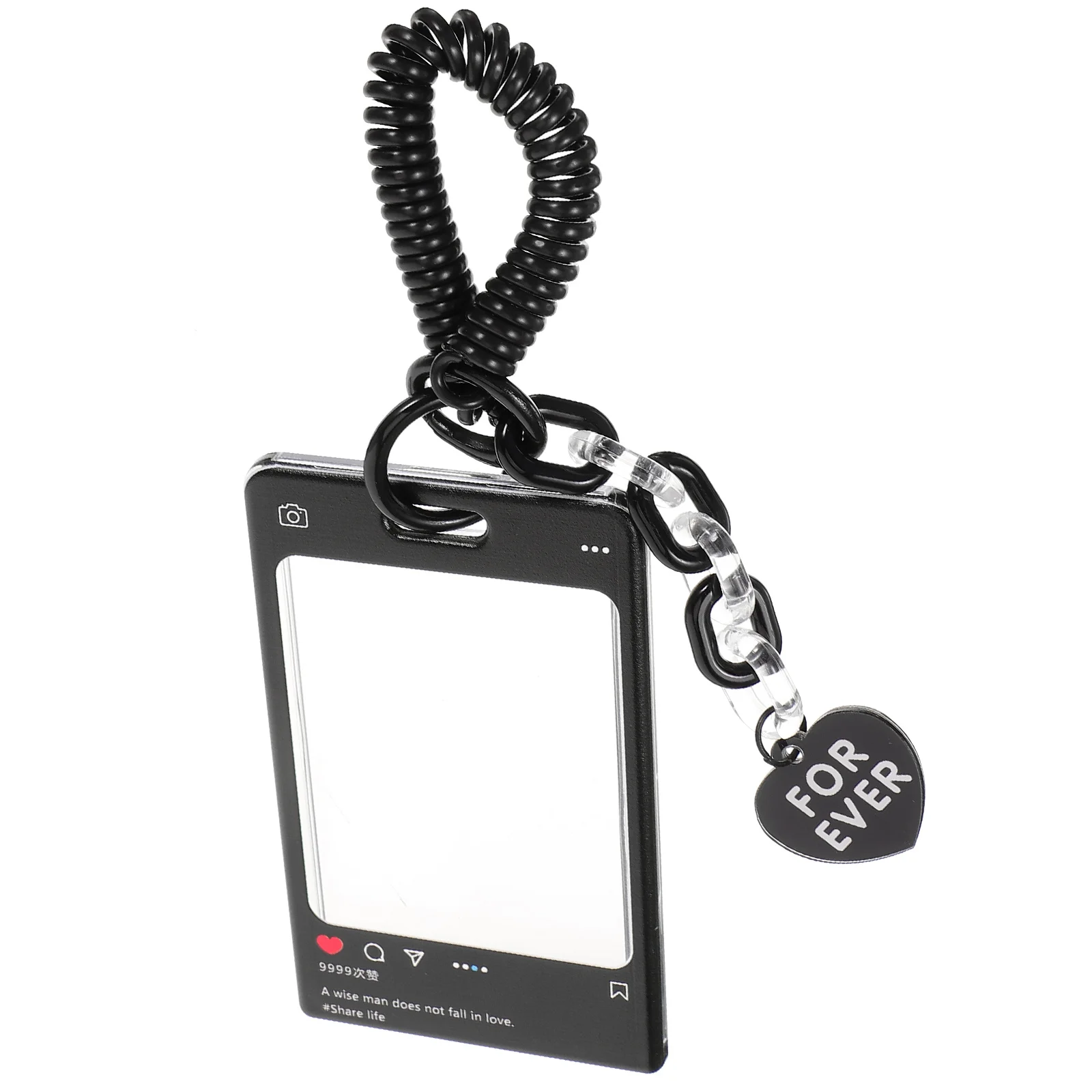 

1Set Clear Bus Card Keeper Double-Sided Transparent Anti-Scratch Card Protector Stable Buckle Keychain for Students Teachers