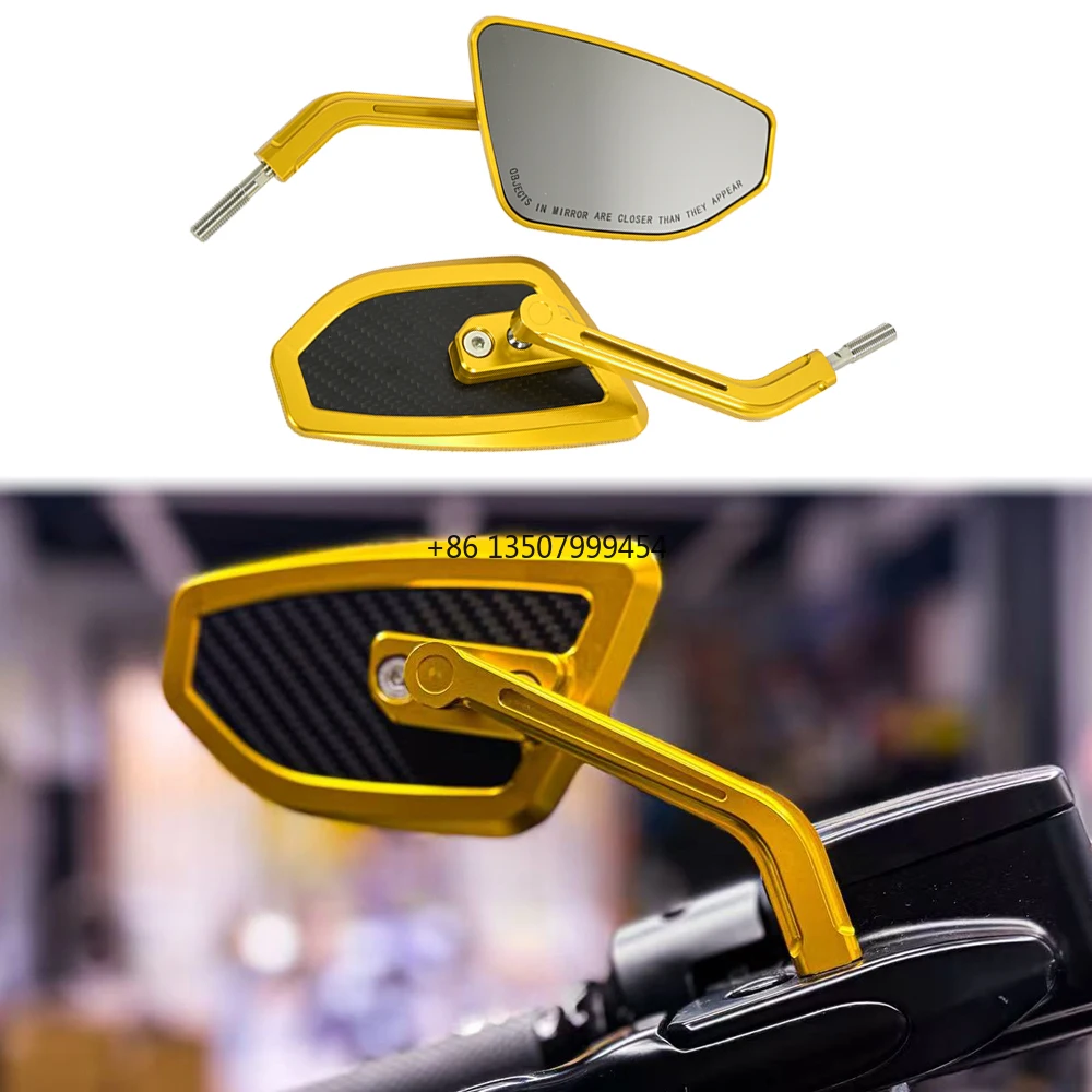 

Performance Style Mirrors Rear View Mirrors CNC with Carbon Fiber Slim Look Universal for Harley Touring Softail Dyna